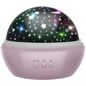Bedside lamp Riff RF1044 — 2in1 colorful projector and night light, pink