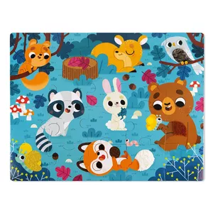 Puzzle JANOD Tactile Puzzle Forest Animals 20 pieces Width 650 mm Height 3 mm