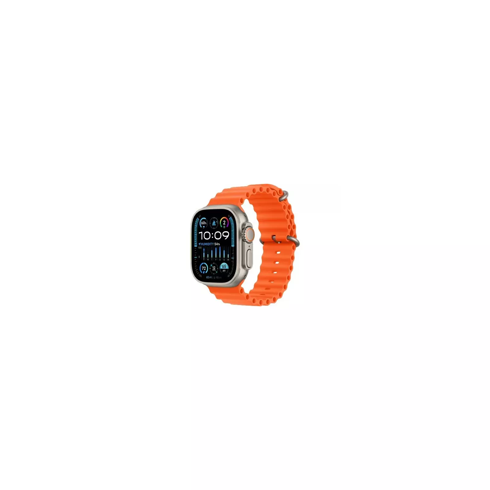 Apple Watch Ultra 2 GPS + Cellular, 49mm Titanium Case with Orange Ocean  Band