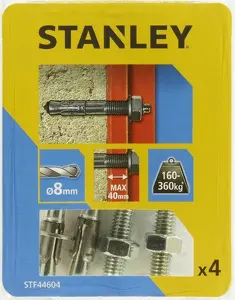 Stanley STF44604-XJ Steel Through Bolt Anchor 8x90mm