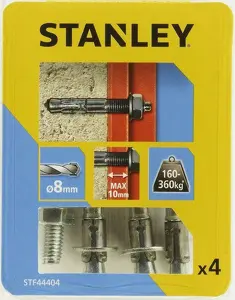 Stanley STF44404-XJ Steel Through Bolt Anchor 8x65mm