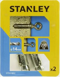 Stanley Fatmax Eye Hook Anchor for Solid Walls 14 x 50mm