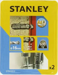Stanley Fatmax Wall Anchor for Solid Materials with Screw 16 x 60 mm, 2 pieces