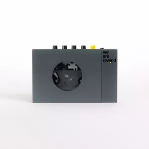 Pārnēsājams kasețu atskaņotājs WeAreRewind WE ARE REWIND 252428 — 1 kasešu mehānisms, Bluetooth austiņām, Li‑Ion 3.7V, 12 h, pelēks
