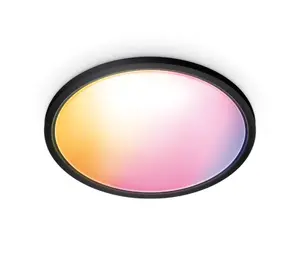 WiZ Superslim Ceiling Smart Ceiling Light Black 22 W Wi-Fi Bluetooth RGB 2200-6500 K 2600 lm