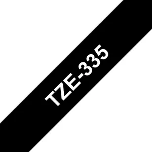 Label tape Brother TZE-335 White on black 1.2 cm 8 m TZ
