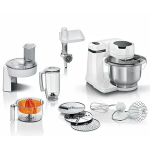 Food Processor Bosch MUMS2EW40 — 700 W, 3.8 L stainless-steel bowl, 4 speeds, white