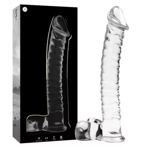Dildo Nebula Series by Ibiza Borosilicate Glass Clear 21.5 cm