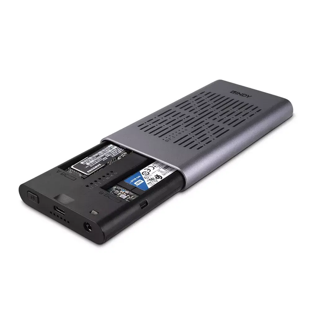 SSD korpuss Lindy 43382 Dual M.2 NVMe Photo 2
