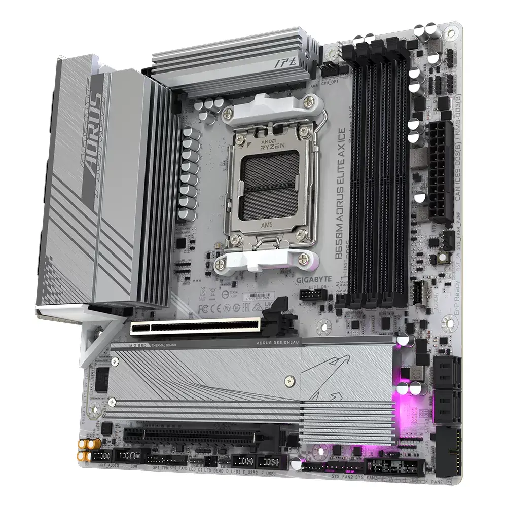 Pamatplate GIGABYTE B650M AORUS ELITE AX ICE, B650 Photo 4