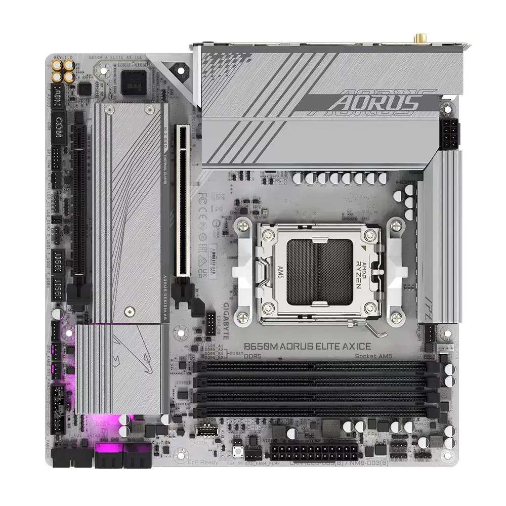 Pamatplate GIGABYTE B650M AORUS ELITE AX ICE, B650 Photo 5