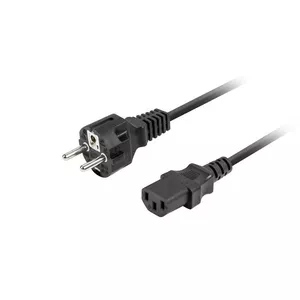 Power cable LANBERG CEE 7/7 to C13 (C320) 1.8 m, straight, black