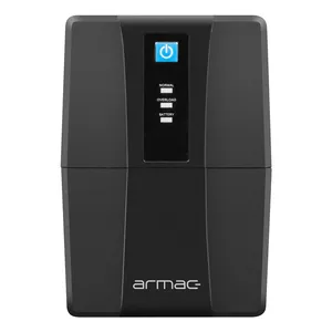 Nepārtrauktā barošana ARMAC H/650E/LED/V2 0.65 kVA (390 W), Line-Interactive, 2 Type E kontaktligzdas, USB Type-B, akumulators 12 V 7 Ah