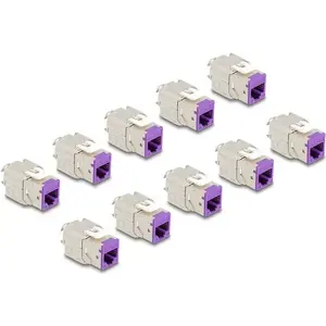 Модуль Keystone DeLOCK 88121 плоский фиолетовый RJ-45 10 шт
