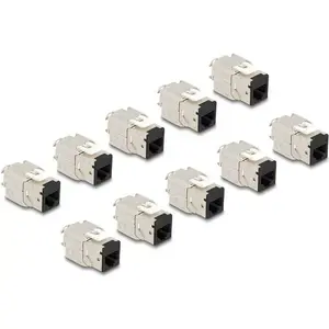 DeLOCK 88118 keystone modulis plakans melns RJ-45 10 gab
