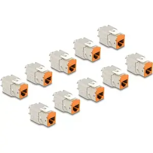 Модуль DeLOCK 88117 Keystone плоский RJ-45 оранжевый 10 шт