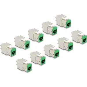 Модуль DeLOCK 88116 keystone плоский зеленый RJ-45 10 шт
