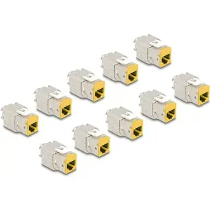 DeLOCK keystone modulis 88111 Plakans Dzeltenais RJ-45 10 gab