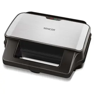 Sandwich maker SENCOR SSM 9940SS — 900 W, 4 sandwiches, silver/black
