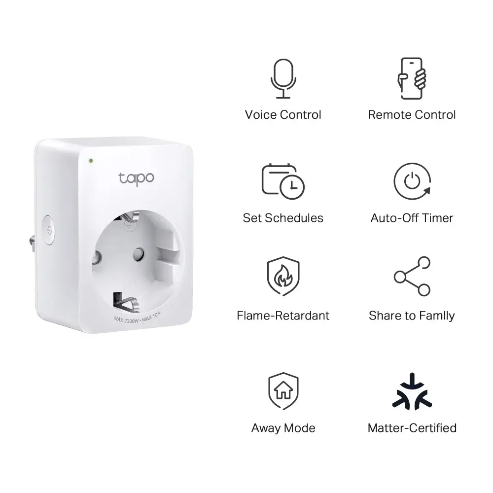 Viedā kontaktdakša TP-Link TAPO P100M Photo 2