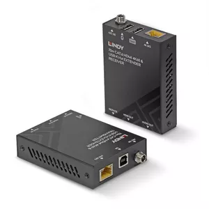 KVM pagarinātājs Lindy 70m Cat.6 HDMI 4K60 USB Audio