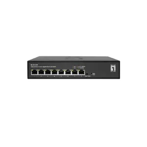 LevelOne GES-2208 tīkla pārslēgs Vadīts L2 Gigabit Ethernet (10/100/1000) Melns