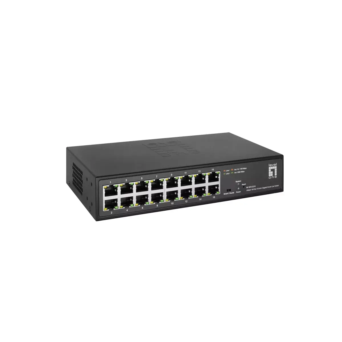 Pārvaldāms slēdzis LevelOne Hilbert 10” 16-Port Photo 4