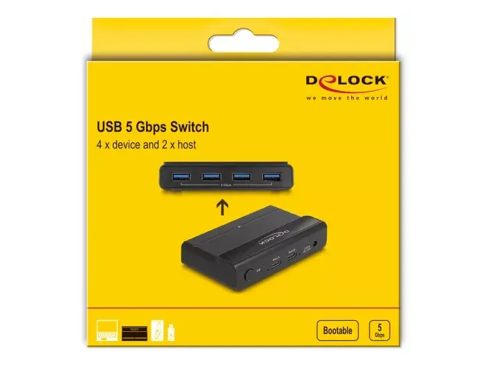 DeLOCK USB slēdzis 4 x ierīce 2 x saimnieks Photo 4