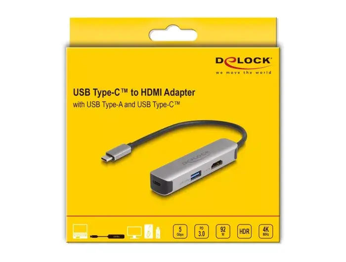 DeLOCK USB Type-C adapteris uz HDMI 4K 60 Hz Photo 3