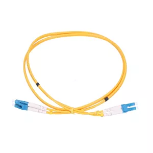 Fibre optic patch cable Extralink EX.2862 LC–LC 0.5 m G.652D FTTH yellow full duplex