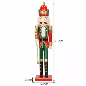 Ziemassvētku rotājums Springos Nutcracker CA0907 koka figūriņa 30 cm