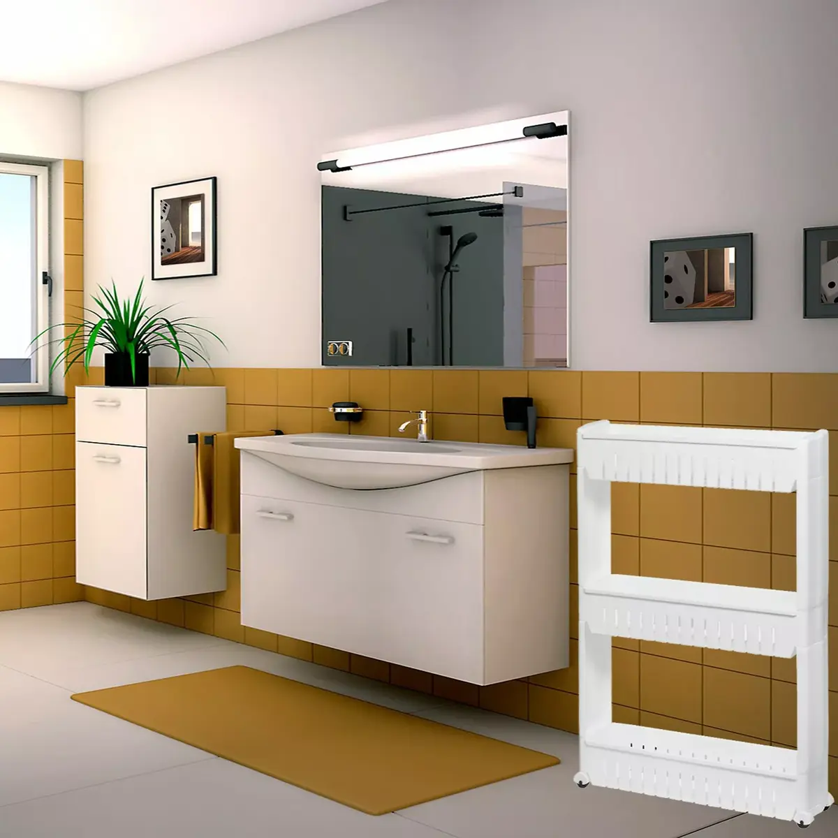 Storage cabinet on wheels Springos HA1010 Photo 5