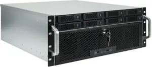 Server Rack Case INTER-TECH IPC 4U-4708 — 4U, Black, supports ATX/PS2 PSU, 4x front 80mm, 2x rear 80mm, 2.5/3.5" HDD