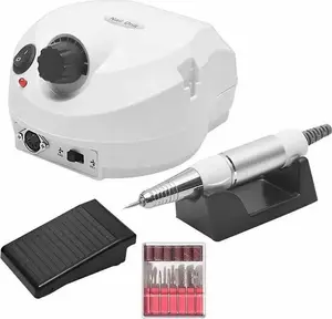 Electric Nail Drill Aptel DA4 65W with Bits and Caps, professional nail grinder