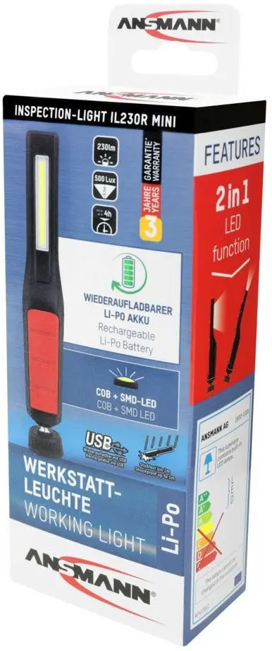 Uzlādējama darba lampa ANSMANN IL230R Mini