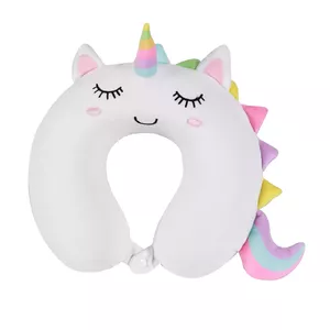 Travel pillow I-Total model 650-03708 unicorn design, ergonomic U-shape for neck support