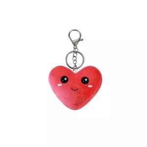 Keychain I-Total 650-03721 Follow Your Heart — plush keyring with metal ring and clasp
