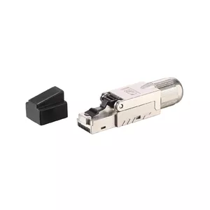 Equip Cat 8.1 Безинструментальный RJ45 Разъем 5шт/упак Черный Нержавеющая сталь Мужской