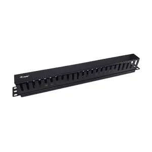 Kabeļu pārvaldības panelis Equip 19" Rack Mount Melns