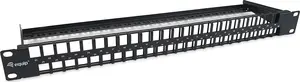 Patch Panel Equip 48-Port Keystone Cat.6 Unshielded Black