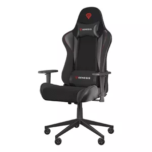 Gaming armchair GENESIS Nitro 440 G2, padded seat, fabric/faux leather, grey/black, max 120 kg, adjustable backrest and 1D armrests