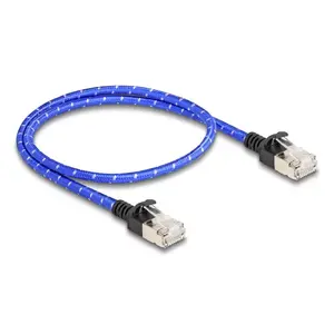 Network Cable DeLOCK RJ45 Cat.6A 0.5m Blue