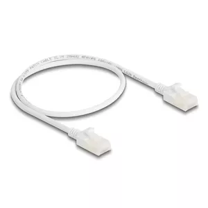 Network Cable DeLOCK RJ45 Cat.6A plug to plug U/UTP 0.5m white