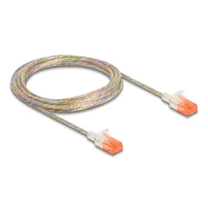 Сетевой кабель DeLOCK RJ45 Cat.6A U/UTP Slim 3м Прозрачный