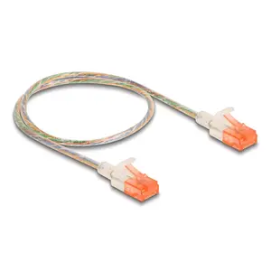 Network Cable DeLOCK RJ45 Cat.6A 0.5m Transparent