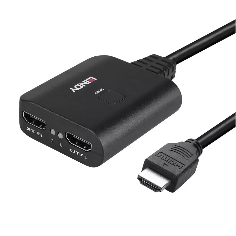 Lindy 2 Port HDMI 4K60 sadalītāja kabelis Photo 4