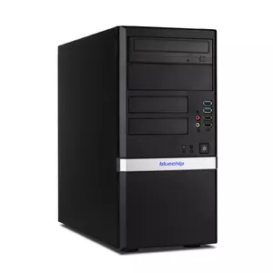 bluechip BUSINESSline L3386 *Green* Mini Tower Intel® Core™ i3 i3-12100 8 GB DDR4-SDRAM 500 GB Твердотельный накопитель (SSD) Windows 11 Pro ПК Черный