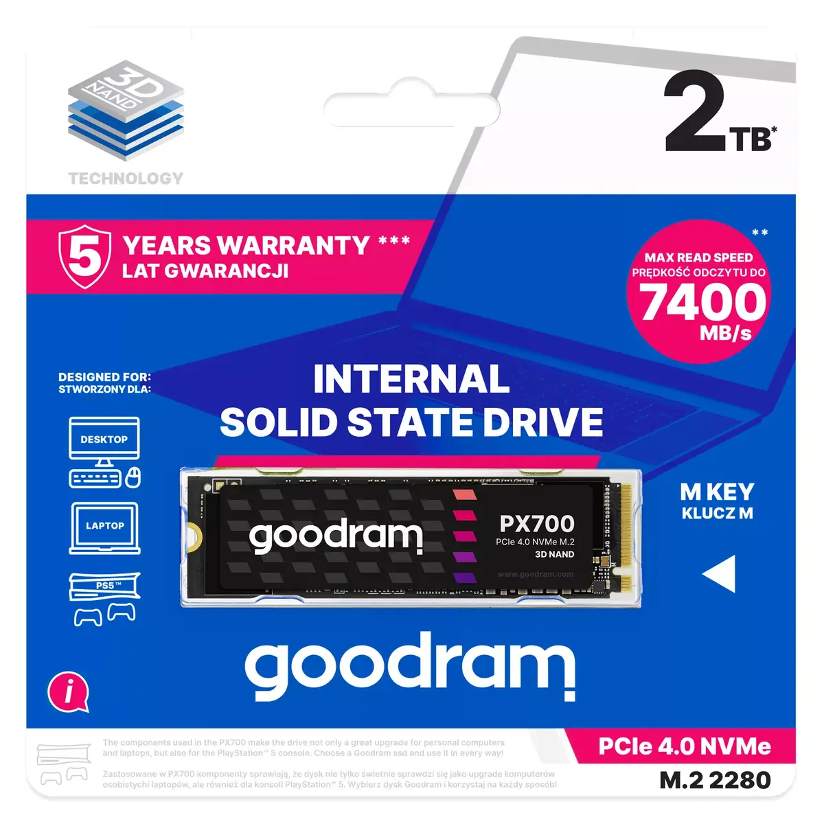 M.2 NVMe SSD GOODRAM PX700 2,05 ТБ Photo 2