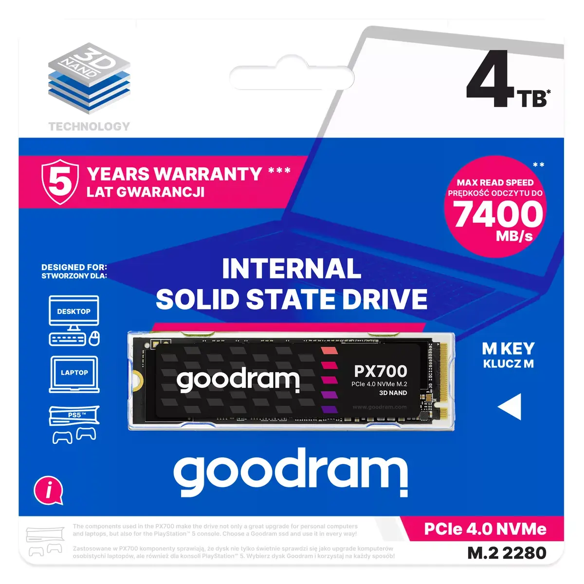 GOODRAM PX700 4.1TB M.2 PCIe 4.0 SSD Photo 2