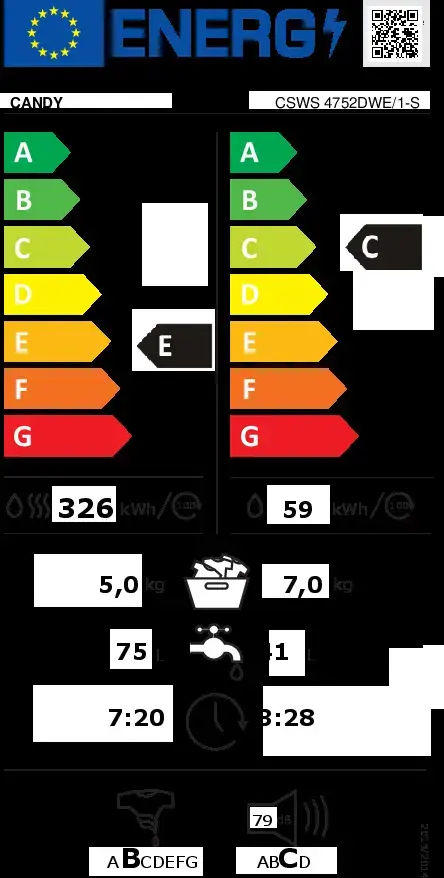 Veļas mašīna Candy Smart CSWS 4752DWE/1-S Photo 6